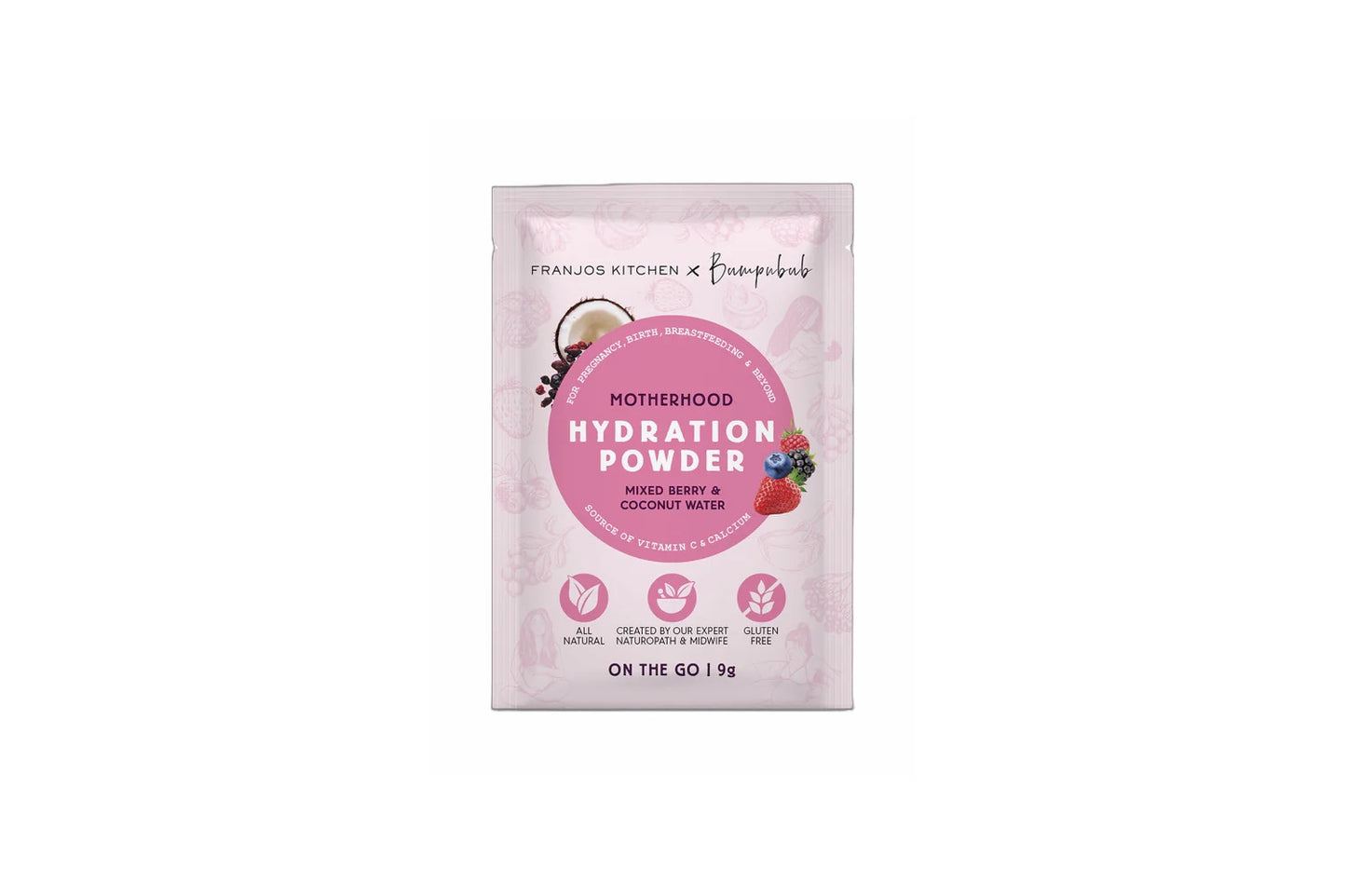 Franjos Kitchen - Single Sachet - Mixed Berry Motherhood Hydration Powder