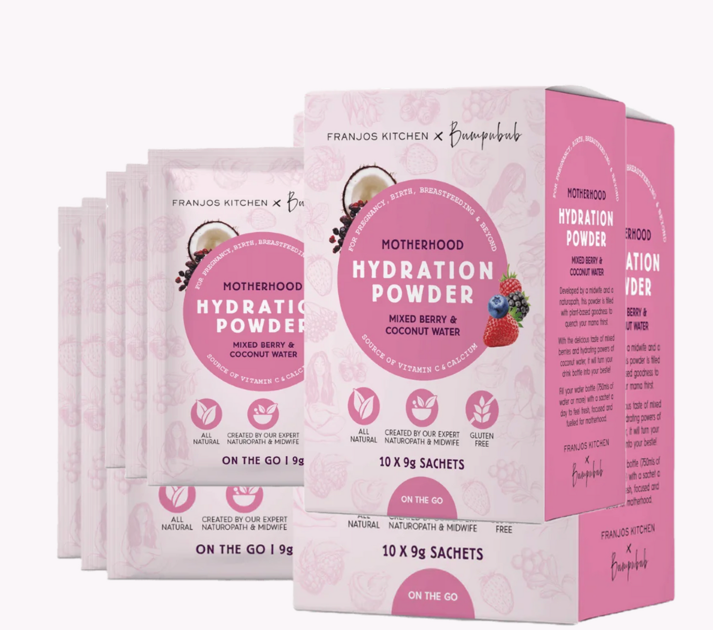 Franjos Kitchen - Single Sachet - Mixed Berry Motherhood Hydration Powder
