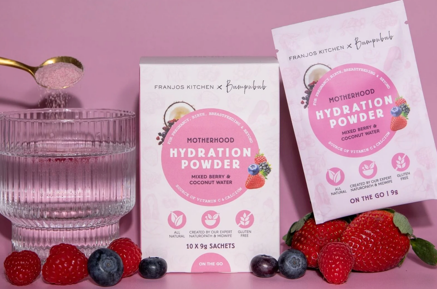 Franjos Kitchen - On-the-Go Mixed Berry Motherhood Hydration Box