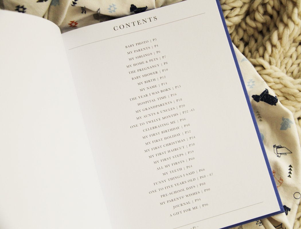 Baby Journal - Birth To Five Years BLUE