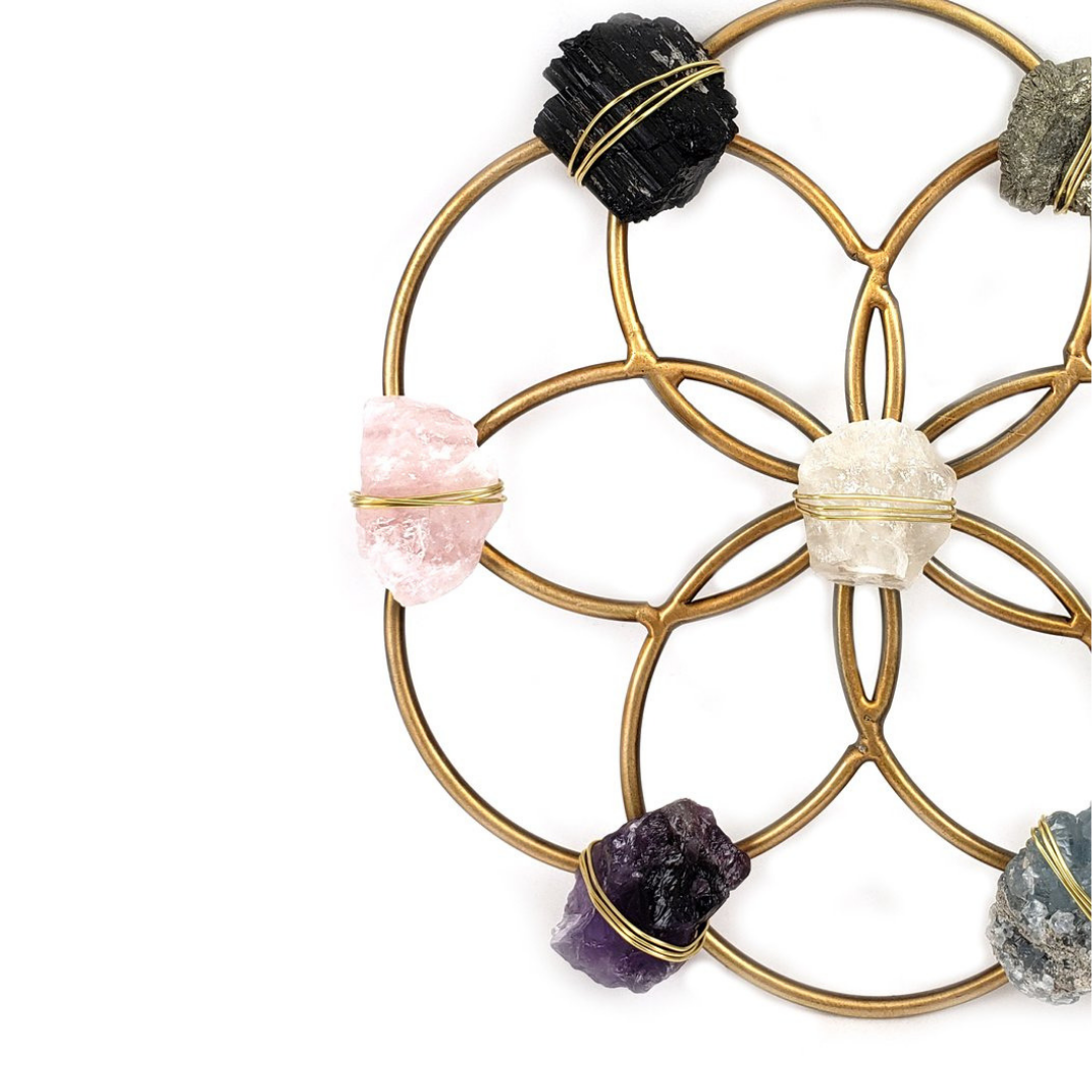 Small Flower of Life Healing Crystal Grid