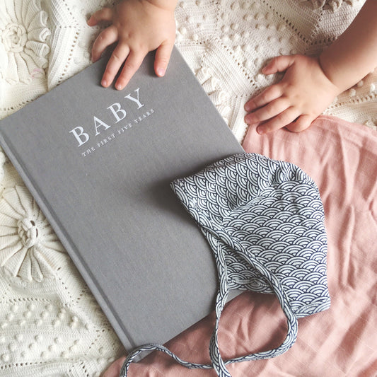 Baby Journal - Birth To Five Years GREY